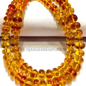 Aaaa+ Sparkling~~padparadscha Sapphire Gemstone Beads Yellow Sapphire Smooth Rondelle Beads Smooth Sapphire Beads Sapphire Graduated Strands