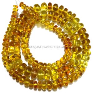 Padparadscha Yellow Sapphire Beads~~aaaa+ So Rare Padparadscha Sapphire Smooth Beads Smooth Sapphire Rondelle Beads 5-8mm Sapphire Gemstone