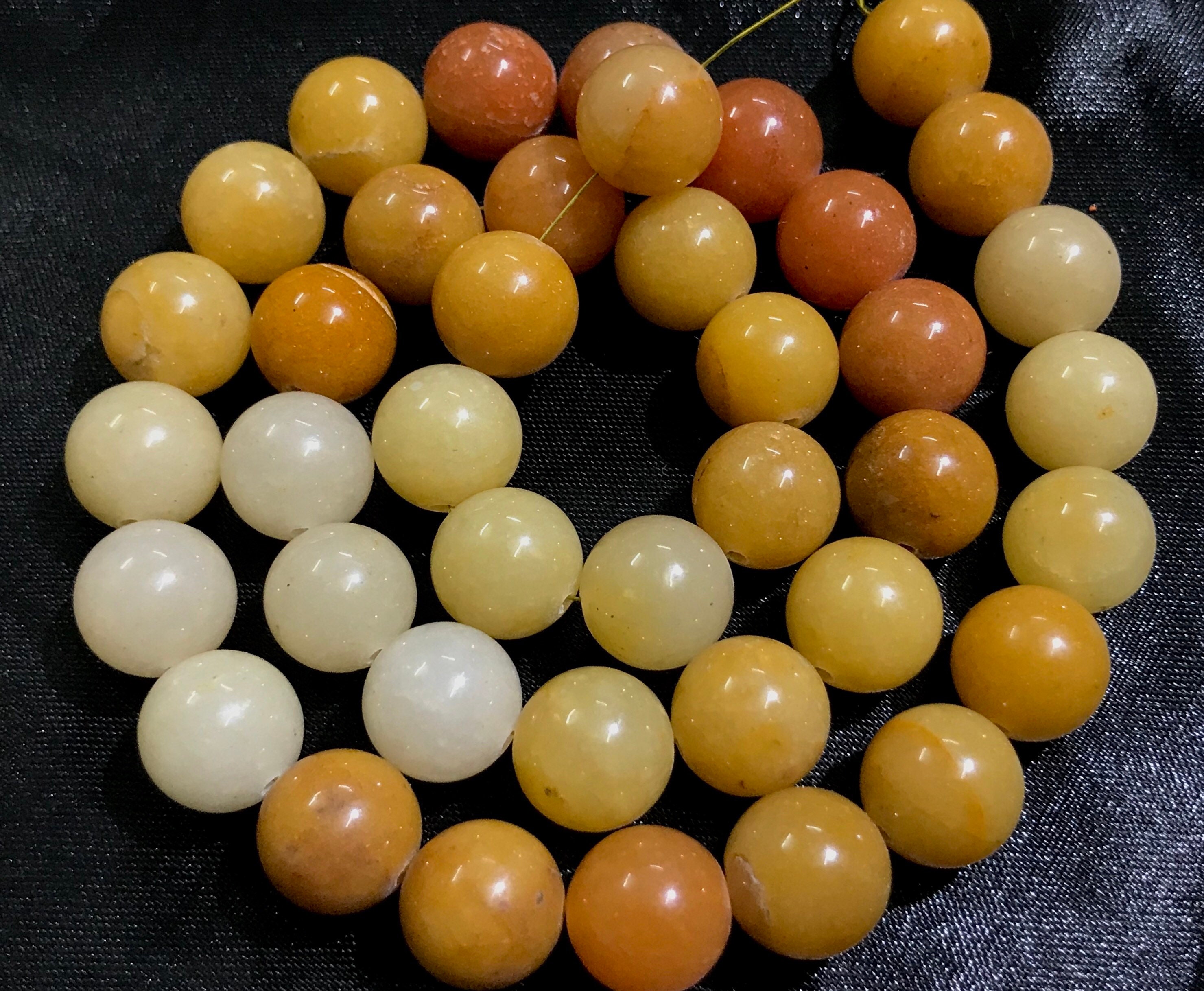 Aaa+ 12mm Yellow Wonder Sapphire Smooth Round Shape Gemstone Beads/18” Yellow Sapphire Smooth Balls/yellow Sapphire 12mm Spheres/shaded Bead