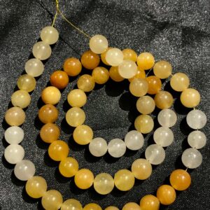 AAA+ 8mm Yellow Wonder Sapphire Smooth Round Shape Gemstone Beads/18” Yellow Sapphire Smooth Balls/Yellow Sapphire 8mm Spheres/Shaded Beads