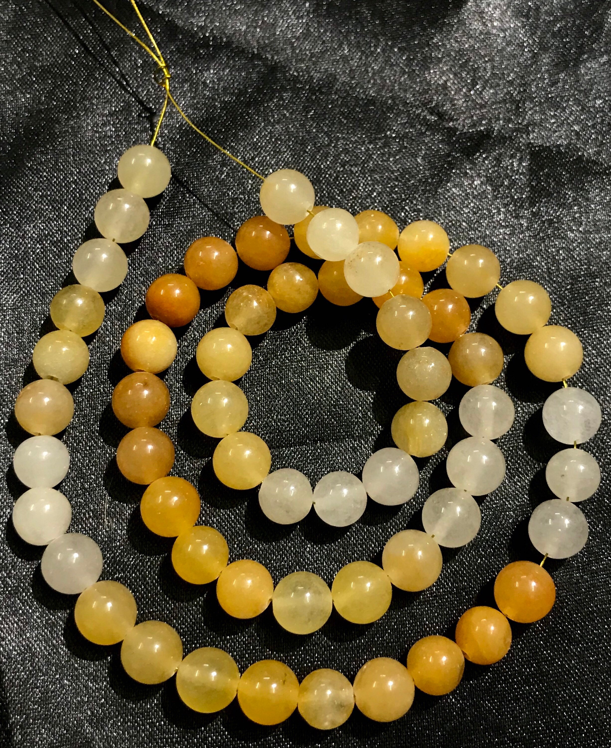 Aaa+ 8mm Yellow Wonder Sapphire Smooth Round Shape Gemstone Beads/18” Yellow Sapphire Smooth Balls/yellow Sapphire 8mm Spheres/shaded Beads