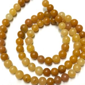 AAA+ Yellow Wonder Sapphire 6mm Smooth Round Shape Gemstone Beads/18” Yellow Sapphire Smooth Balls/Yellow Sapphire 6mm Spheres/Shaded Beads
