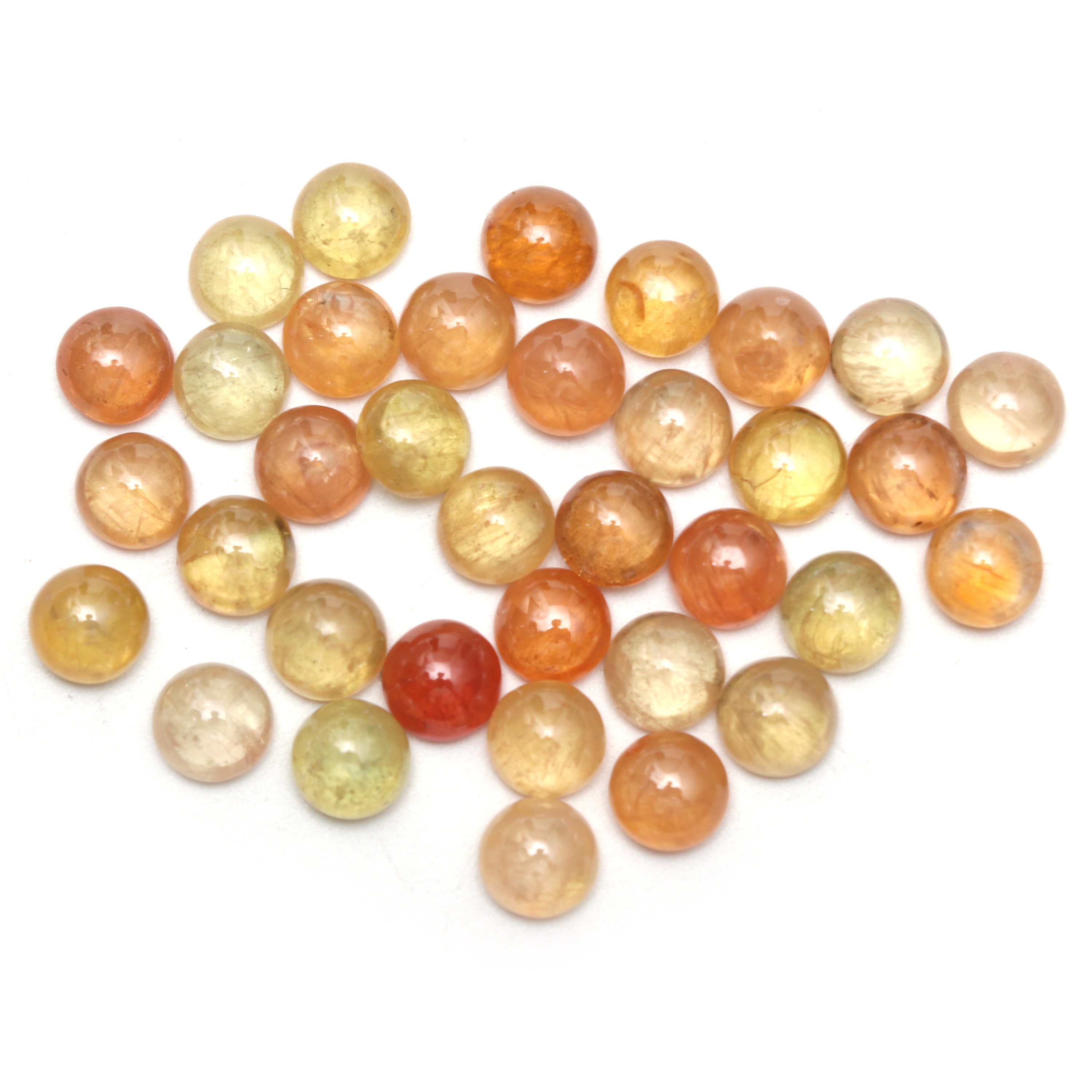 Natural Yellow Sapphire Smooth Round Loose Gemstone, 7 Mm, Yellow Sapphire Jewelry Handmade Gift For Women, Set Of 35 Pieces Natural Yellow Sapphire Smooth Round Loose Gemstone, 7 Mm, Yellow Sapphire Jewelry Handmade Gift For Women, Set Of 35 Pieces