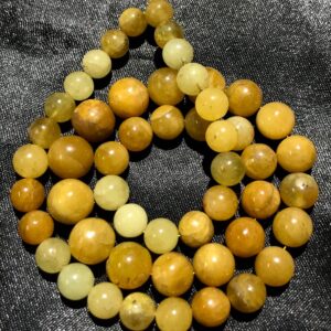 Very Rare~~Yellow Wonder Sapphire Smooth Round Shape Beads Yellow Sapphire Gemstone Beads Yellow Sapphire Balls 16” Shaded Yellow Sapphires