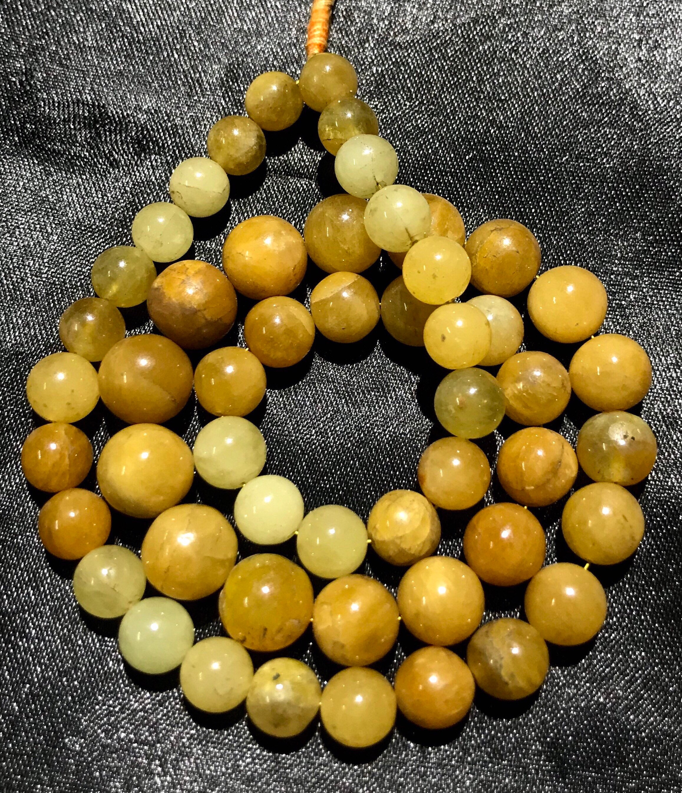 Very Rare~~yellow Wonder Sapphire Smooth Round Shape Beads Yellow Sapphire Gemstone Beads Yellow Sapphire Balls 16” Shaded Yellow Sapphires
