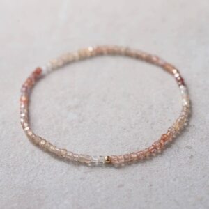 14K GOLD Zircon Bracelet | dainty genuine zircon jewelry, zircon bracelet [EBZM2071], Quality Genuine Zircon, zircon stretch bracelet