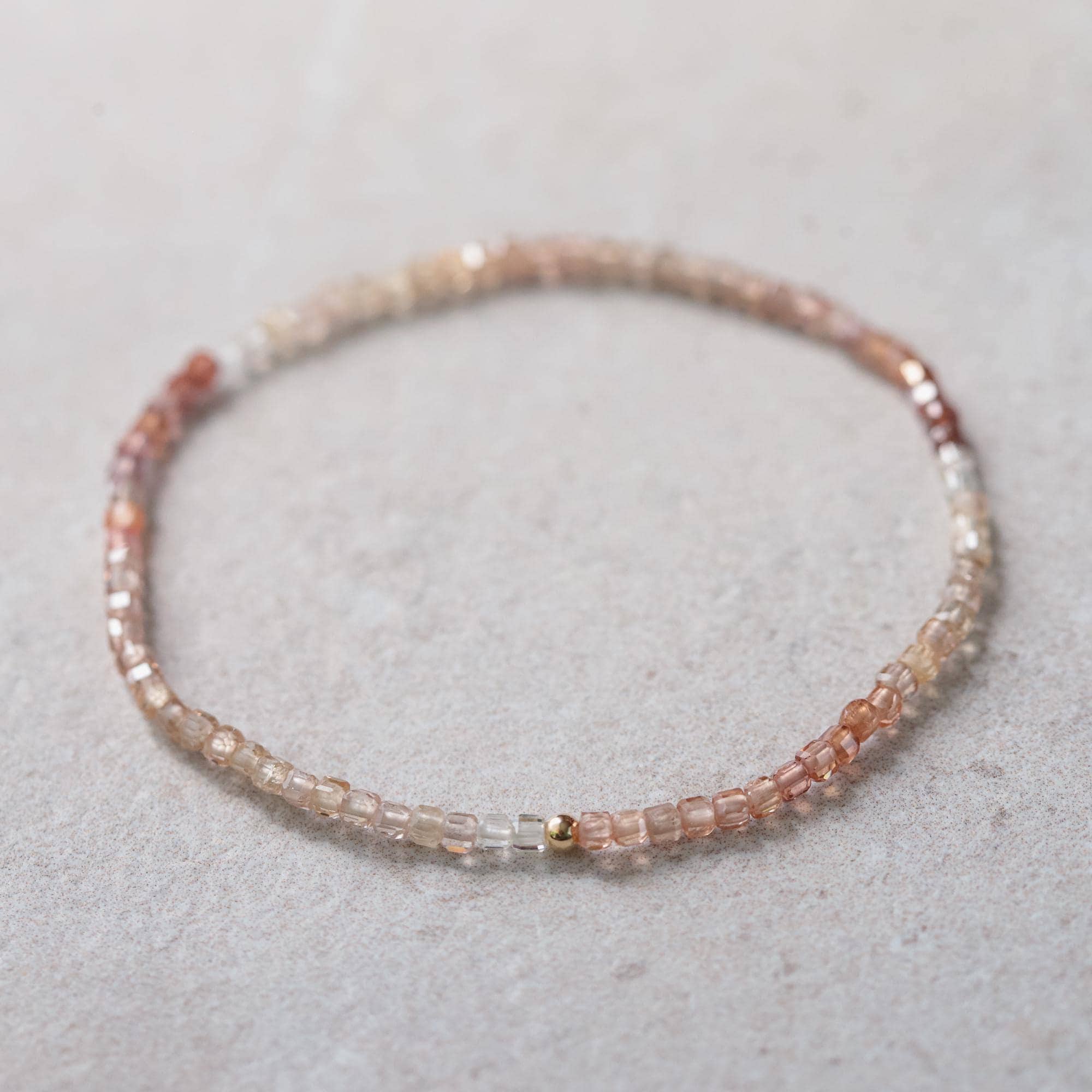 14k Gold Zircon Bracelet | Dainty Genuine Zircon Jewelry, Zircon Bracelet [ebzm2071], Quality Genuine Zircon, Zircon Stretch Bracelet