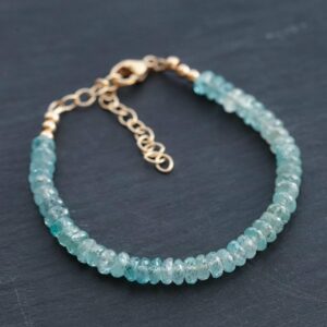 Blue Zircon Bracelet | dainty blue zircon, genuine blue zircon jewelry [EBBP1402], blue zircon bracelet, Genuine Blue Zircon