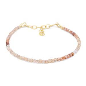 Zircon Bracelet, Cube Cut Gemstone Bracelet, 14k Gold Filled Bracelet, Genuine Zircon Gemstone Jewelry