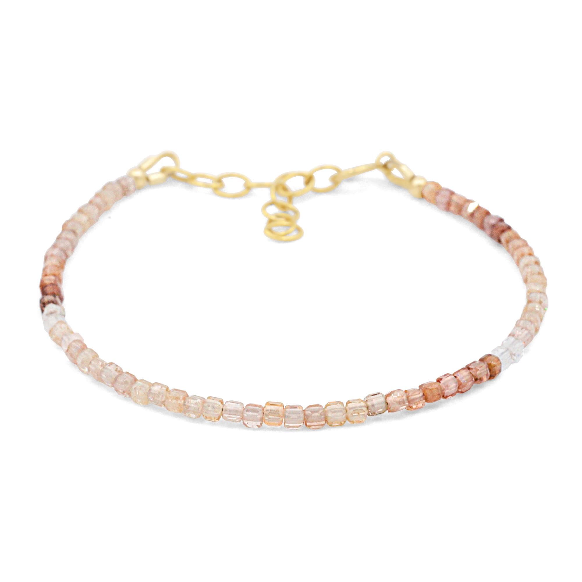 Zircon Bracelet, Cube Cut Gemstone Bracelet, 14k Gold Filled Bracelet, Genuine Zircon Gemstone Jewelry Zircon Bracelet, Cube Cut Gemstone Bracelet, 14k Gold Filled Bracelet, Genuine Zircon Gemstone Jewelry