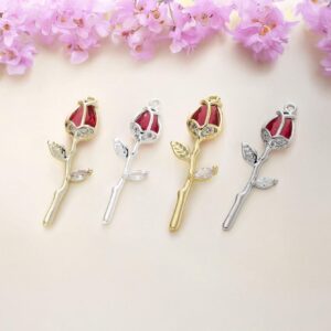 Flower Pendant Charms With Zircon, 14k 18k Gold Color Color Plated Brass For Diy Necklace, Bracelet, And Jewelry Making Projects, 2 / 4pcs Flower Pendant Charms With Zircon, 14k 18k Gold Color Color Plated Brass For Diy Necklace, Bracelet, And Jewelry Making Projects, 2 / 4pcs
