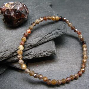 Zircon Genuine Bracelet ~ 7 Inches ~ 4mm Facetted Beads Zircon Genuine Bracelet ~ 7 Inches ~ 4mm Facetted Beads