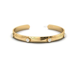 Gold Filled Diamond Bracelet, Beautiful Four Bezel Diamond Modern Wavy Bangle Bracelet For Mom, Handmade Natural Crystal Zircon Bangles Gold Filled Diamond Bracelet, Beautiful Four Bezel Diamond Modern Wavy Bangle Bracelet For Mom, Handmade Natural Crystal Zircon Bangles