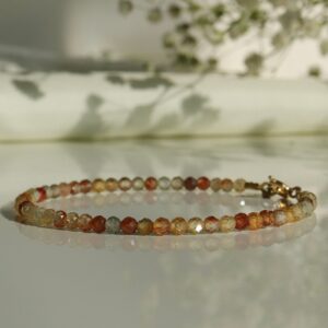 Natural Zircon Bracelet • 3mm Genuine Yellow Gemstone • 24k Gold Vermeil • December Birthstone