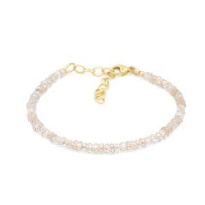 Natural Zircon Bracelet • Faceted Zircon Gemstone Bracelet • Adjustable Layering Bracelet • Handmade In Vancouver