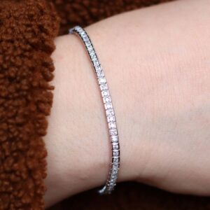 Tennis Bracelet, Diamond Bracelet, Silver Tennis Bracelet, Dainty Bracelet, Tennis Zircon Bracelet, Mothers Day Gift, Gift for her