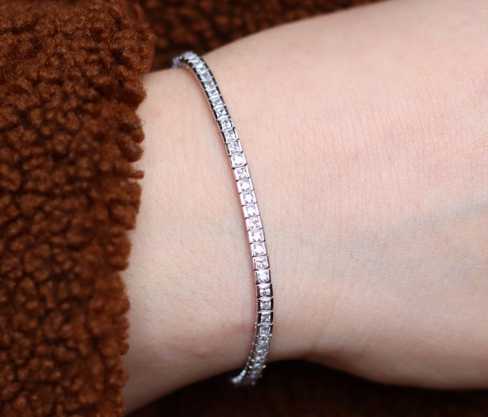 Tennis Bracelet, Diamond Bracelet, Silver Tennis Bracelet, Dainty Bracelet, Tennis Zircon Bracelet, Mothers Day Gift, Gift For Her Tennis Bracelet, Diamond Bracelet, Silver Tennis Bracelet, Dainty Bracelet, Tennis Zircon Bracelet, Mothers Day Gift, Gift For Her