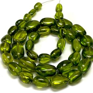 AAA++ Extremely Gorgeous~Olive Green Zircon Smooth Nuggets Natural Green Color Zircon Nuggets Shape Beads Juicy Green Zircon Gemstone Beads
