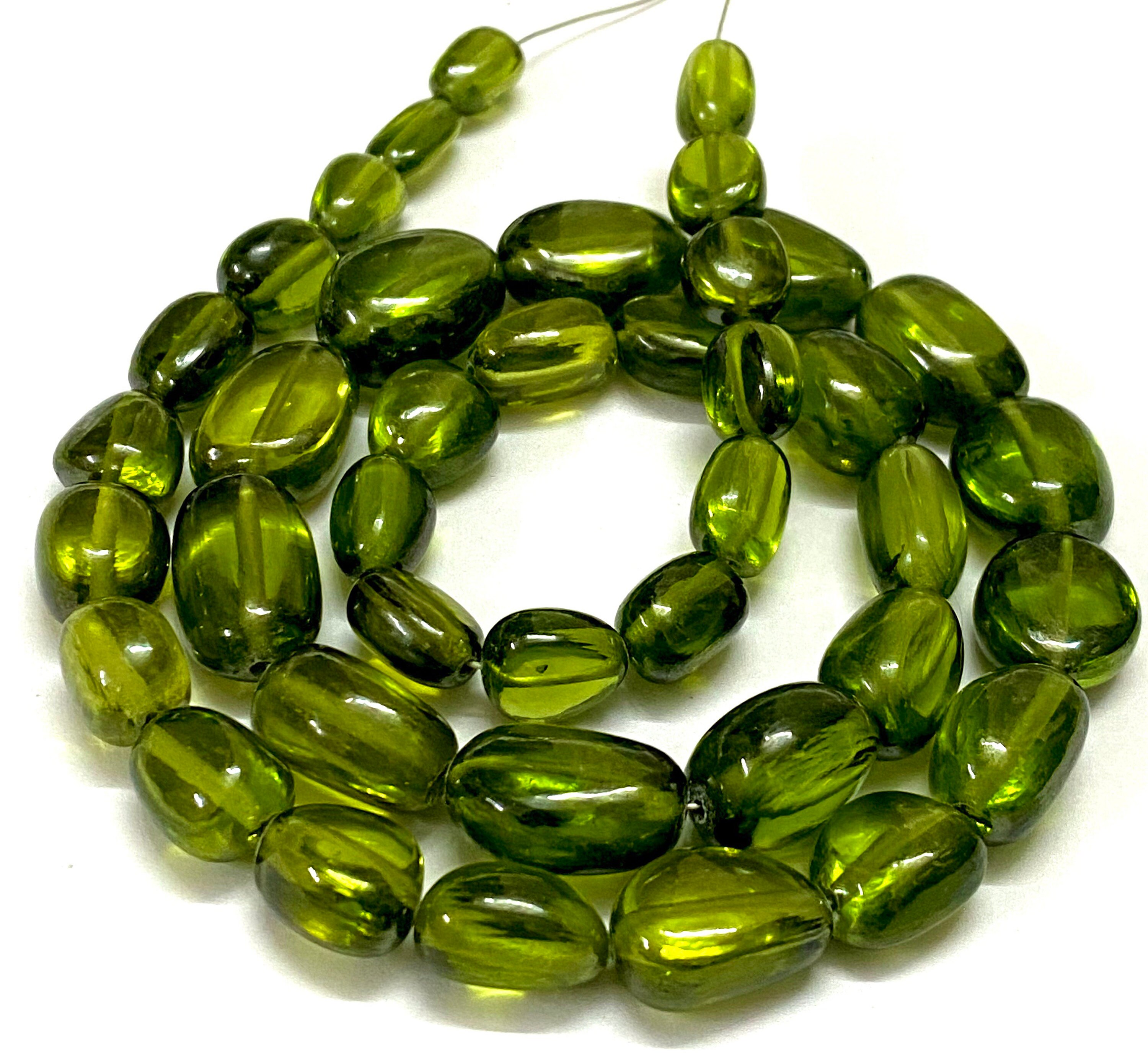 Aaa++ Extremely Gorgeous~olive Green Zircon Smooth Nuggets Natural Green Color Zircon Nuggets Shape Beads Juicy Green Zircon Gemstone Beads
