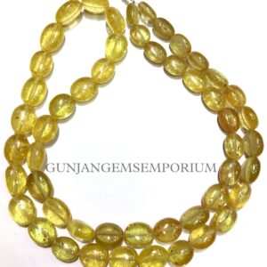 Aaa+ Gorgeous~~yellow Zircon Smooth Oval Shape Beads Natural Yellow Zircon Oval Nuggets Beads Zircon Gemstone Beads 23” Wholesale Jewelry