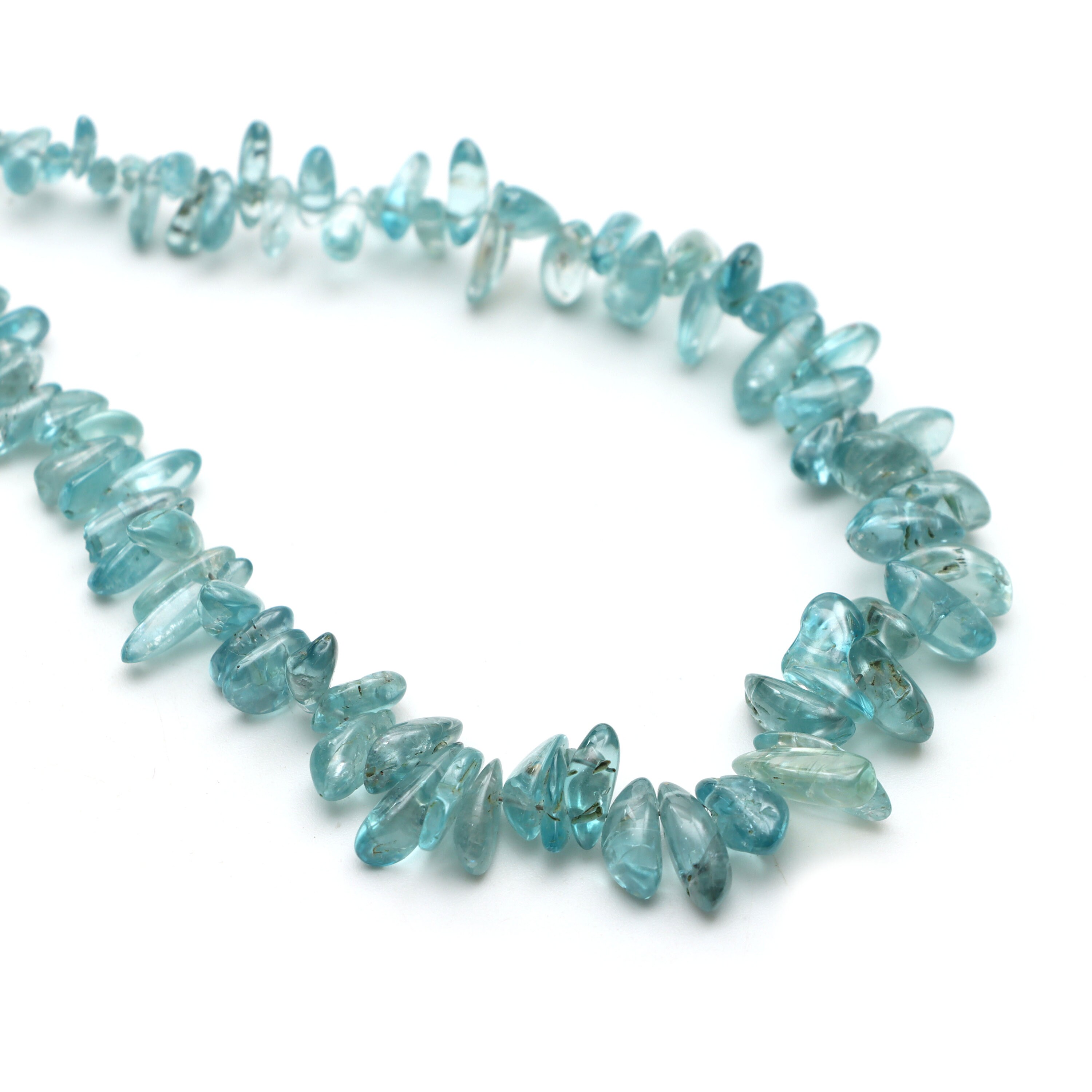 Blue Zircon Smooth Chips & Nugget Beads, 3x7.5 Mm To 4x9.5 Mm, Zircon Jewelry, December Birthstone, 8 Inches Full Strand, Price Per Strand