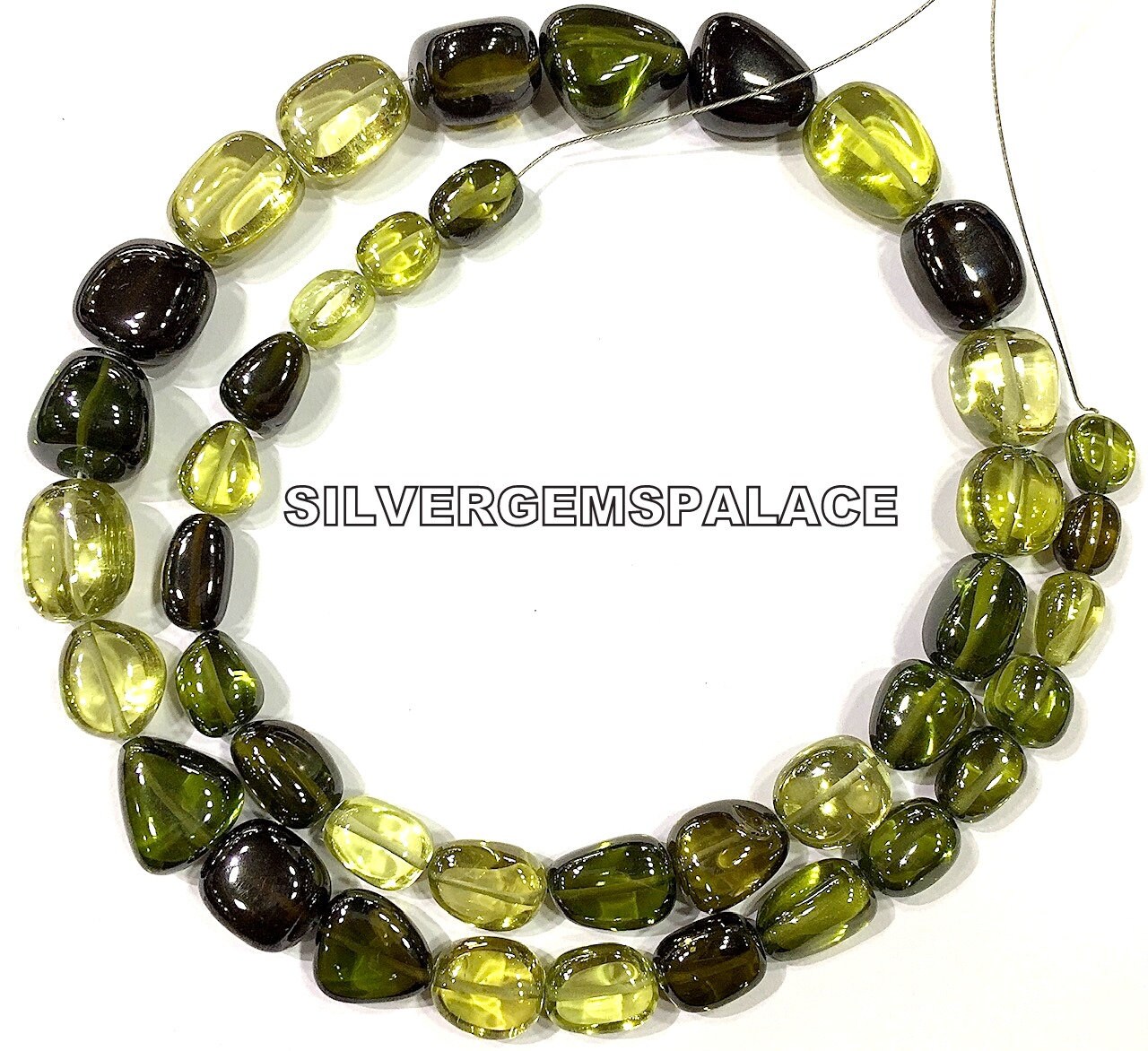 Extremely Beautiful~green Zircon Smooth Nuggets Beads Polished Nuggets Beads Multi Nuggets Beads Strand Sparkle Beads 19 Inches Strand.