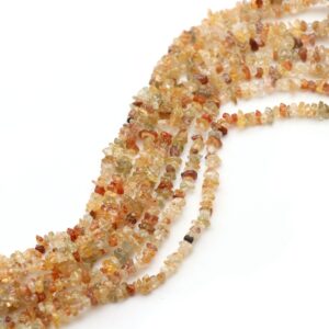 Golden Zircon Smooth Nuggets Beads, 3x4 Mm To 4x5.5 Mm, Zircon Jewelry Making Beads, Plain Zircon Beads, 34 Inches Strand, Pack Of 5 Strands