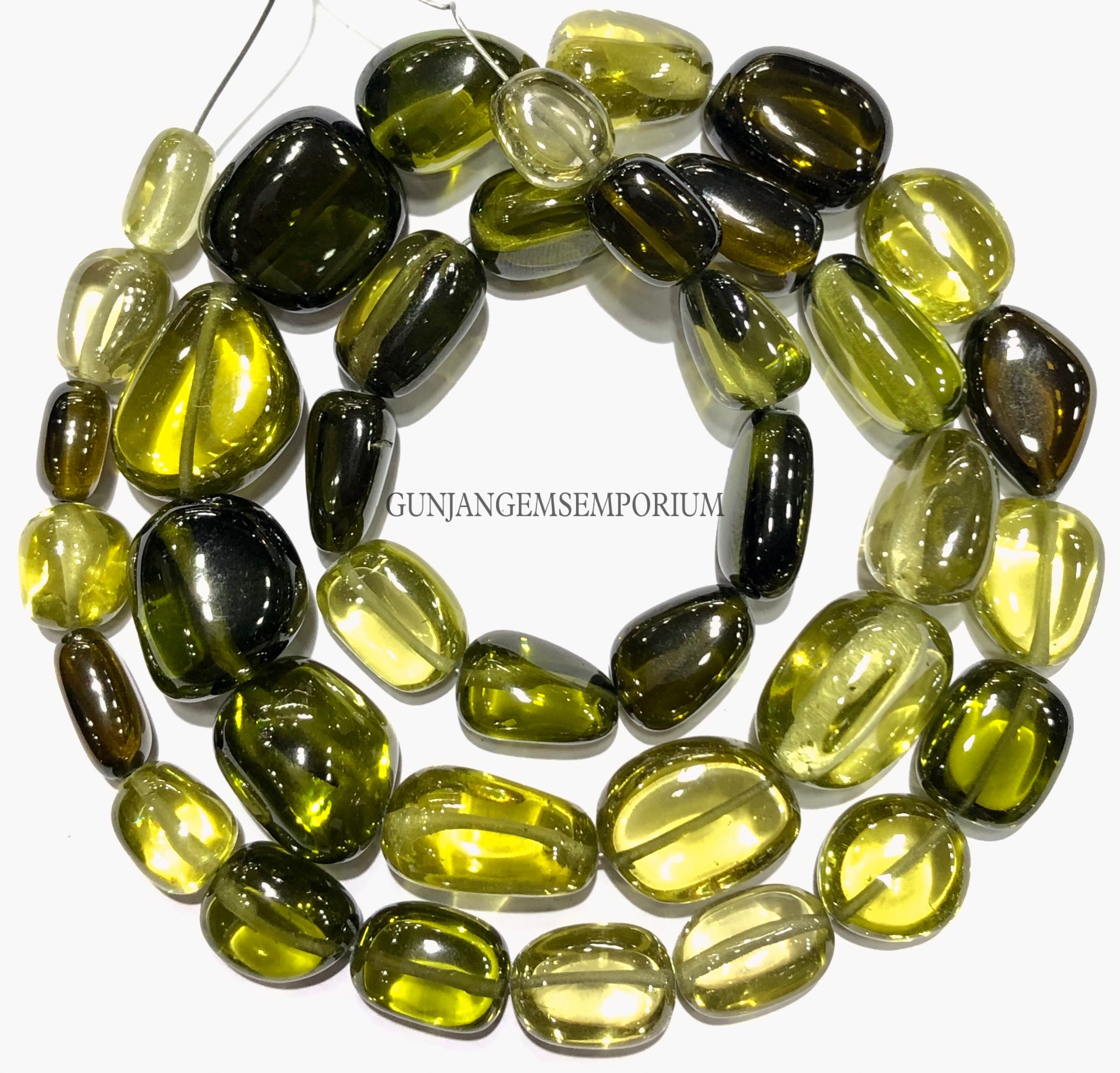 Green Zircon Smooth Nuggets~~aaa+ Quality~~zircon Nuggets Shape Beads Multi Green Zircon Gemstone Beads Smooth Zircon Jewelry Zircon Stones