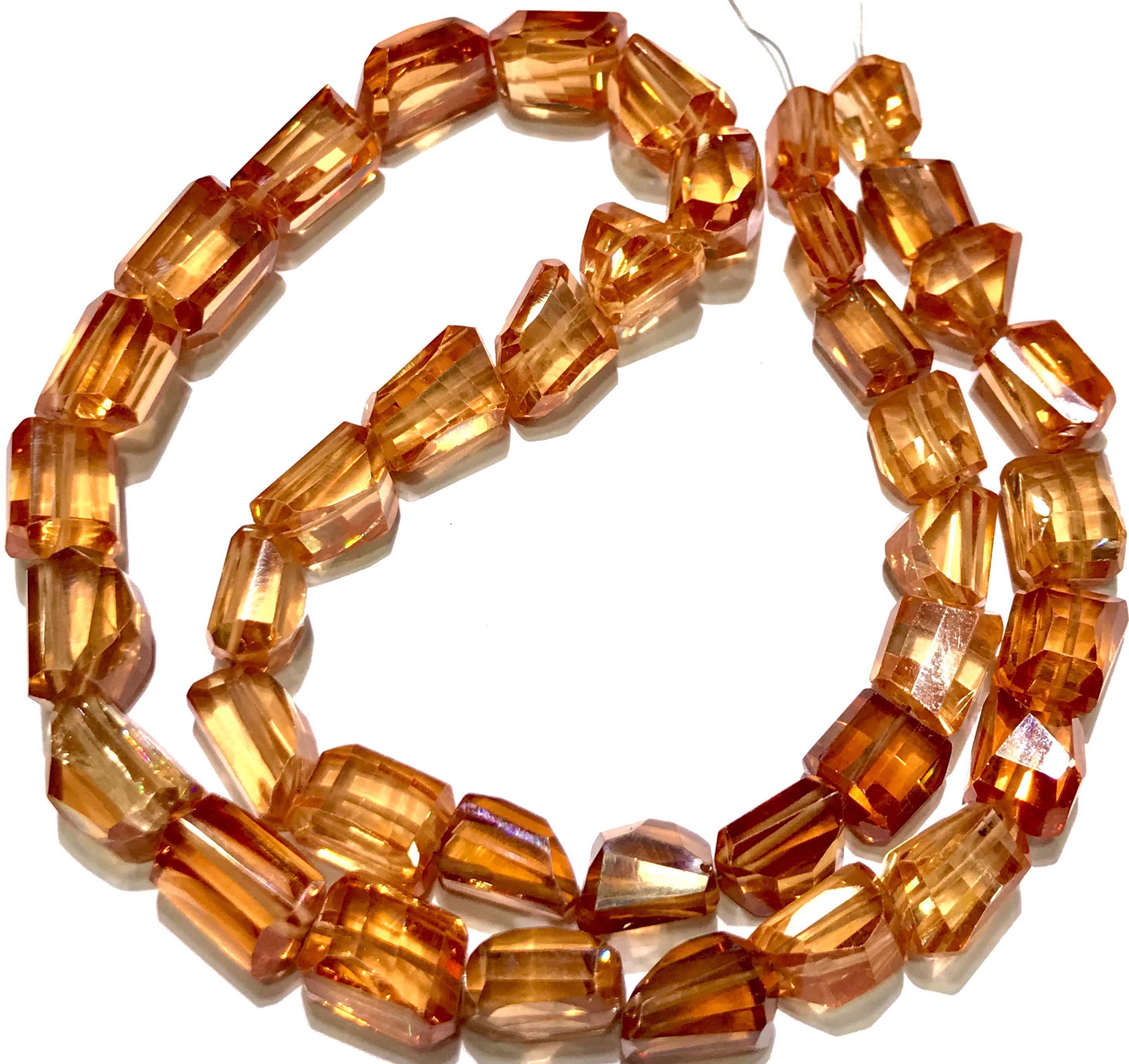So Gorgeous~~sparkling~~champagne Zircon Laser Cut Nugget Beads Peach Brown Zircon Gemstone Beads Zircon Faceted Nuggets Shape Beads Jewelry