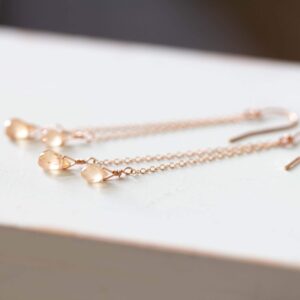 Champagne Zircon Earrings: Sterling Silver, Yellow Or Rose Gold Filed