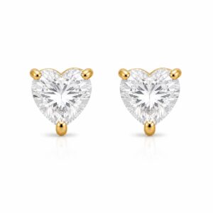 Heart Zircon Earrings: 925 Sterling Silver - Everyday Birthday Gift