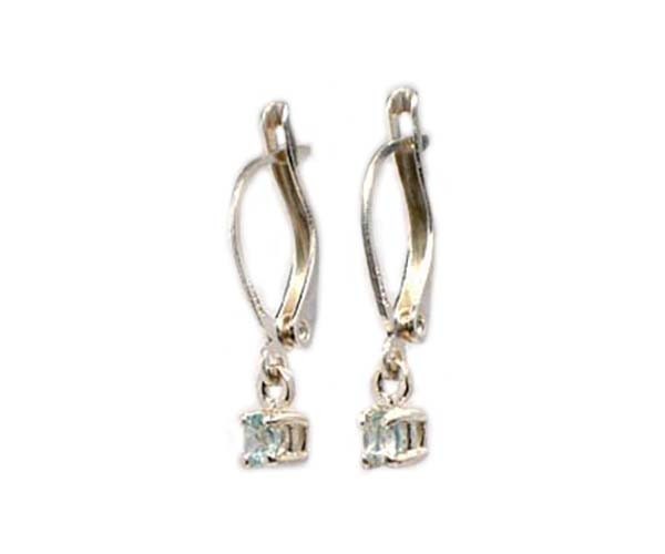 Medieval Traveler Amulet 19th Century Gem Blue Zircon Earrings Gorgeous Earrings Antique Siberian Gemstones Natural Gemstones Matara #42683