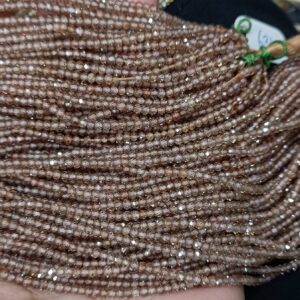 13 Inches Strand,Finest AAA Quality,Natural  Champagne Zircon Faceted Rondelles,Size.2.90mm