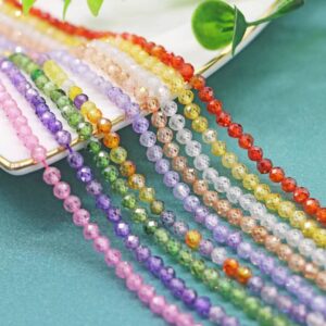 2mm-4mm Small Size Faceted Zircon Beads,zircon Faceted Beads Bulk Supply,small Size Beads,15 Inches One Starand