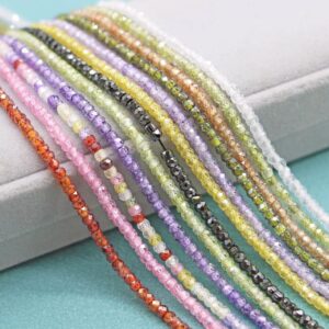 2x3mm Small Size Faceted Rondelle Zircon Beads,zircon Faceted Beads Bulk Supply,small Size Beads,15 Inches One Starand
