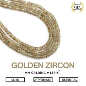 3 Mm - 4.5 Mm Brown Zircon Faceted Rondelle Beads, Natural Golden Zircon Faceted Beads, Zircon Gemstone Beads For Jewelry Making, Strand 18"