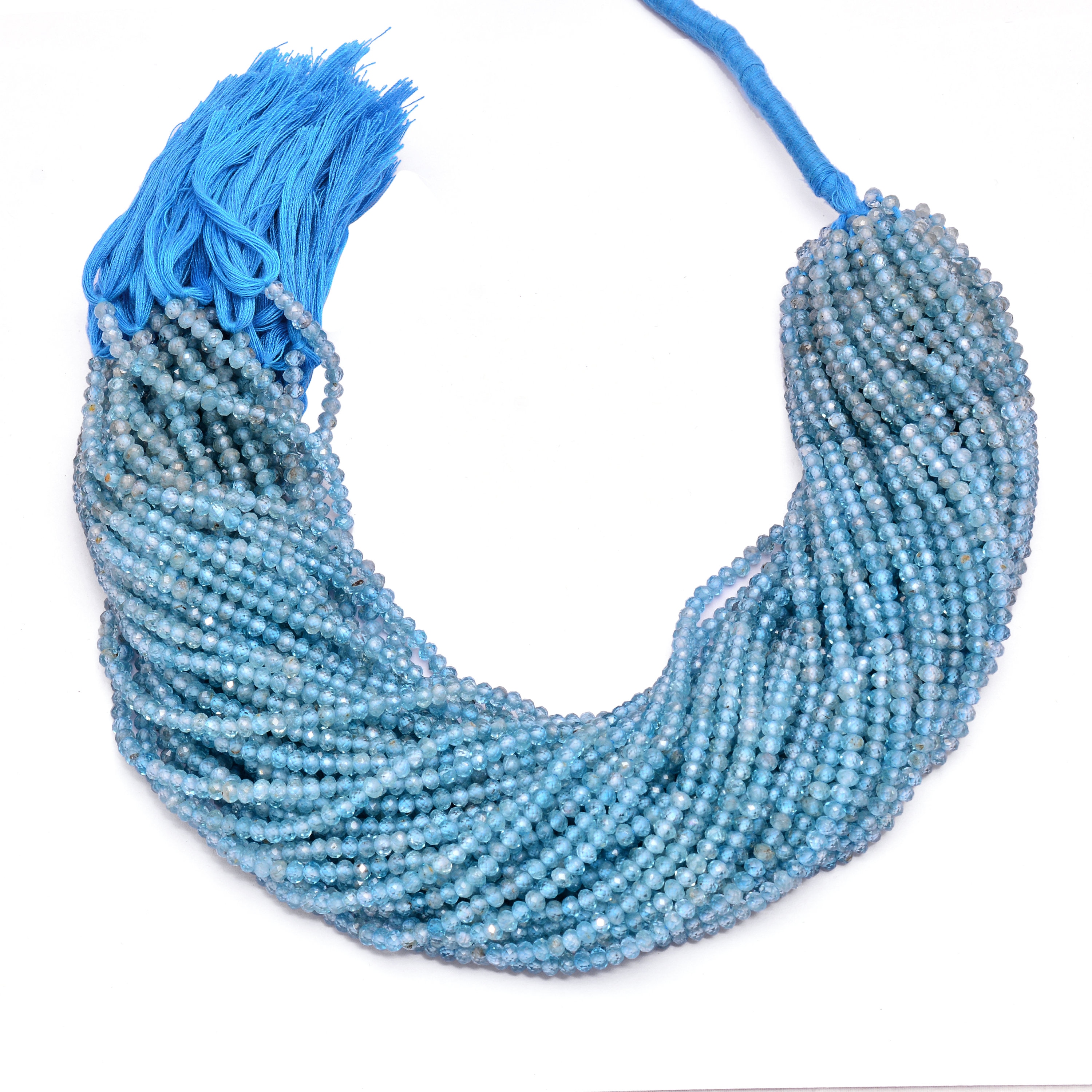 Aaa+ Blue Zircon 4mm Rondelle Loose Beads | 13inch Strand | Natural Multi Blue Zircon Precious Gemstone Micro Faceted Beads For Jewelry Aaa+ Blue Zircon 4mm Rondelle Loose Beads | 13inch Strand | Natural Multi Blue Zircon Precious Gemstone Micro Faceted Beads For Jewelry
