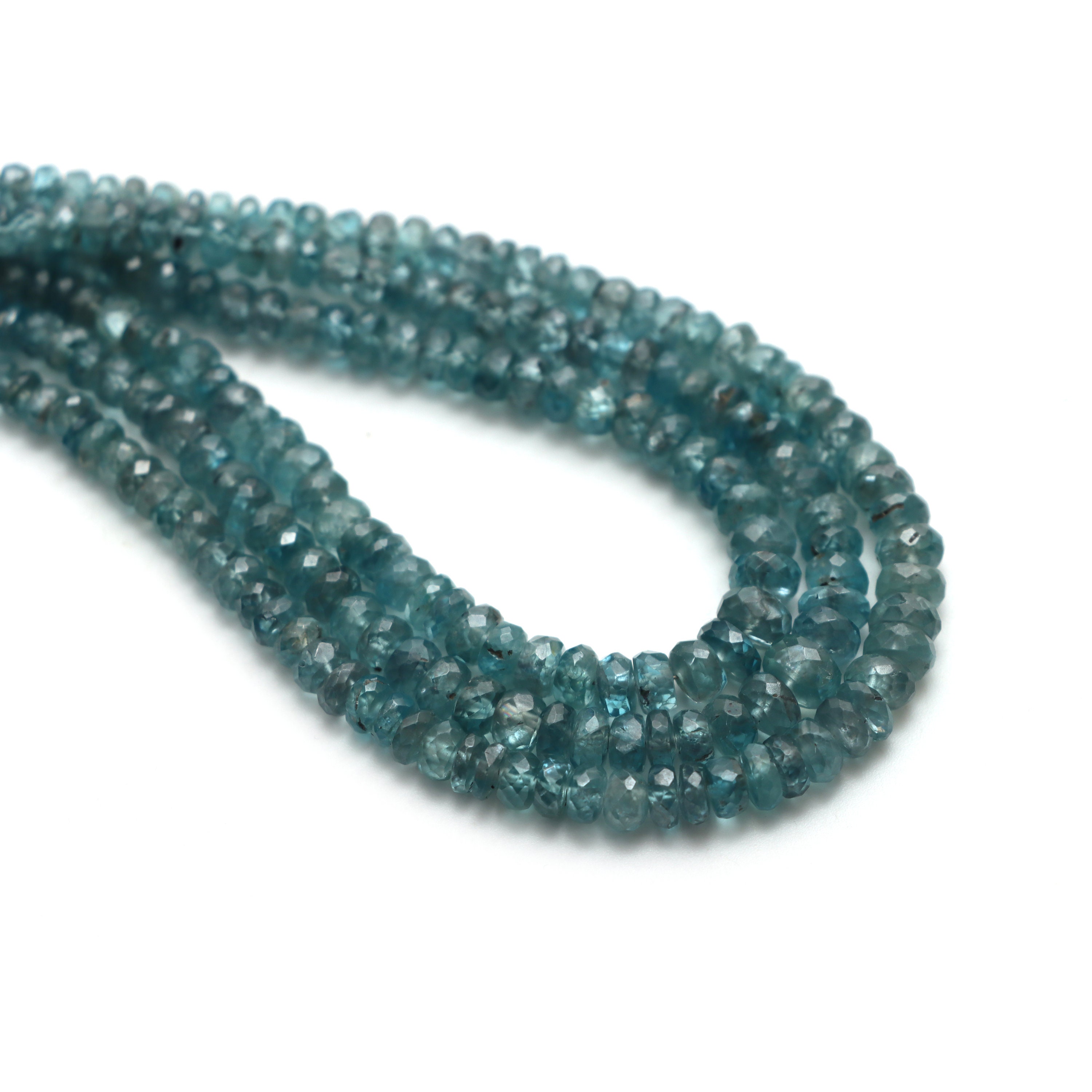 Blue Zircon Faceted Rondelle Beads, 3 Mm To 6 Mm, Zircon Jewelry Making Beads, 8 Inches / 18 Inches Full Strand, Price Per Strand Blue Zircon Faceted Rondelle Beads, 3 Mm To 6 Mm, Zircon Jewelry Making Beads, 8 Inches / 18 Inches Full Strand, Price Per Strand