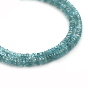 Blue Zircon Faceted Tyre Beads, 4 To 4.5mm, Zircon Jewelry Making Beads, 18 Inches Full Strand, Price Per Strand Blue Zircon Faceted Tyre Beads, 4 To 4.5mm, Zircon Jewelry Making Beads, 18 Inches Full Strand, Price Per Strand