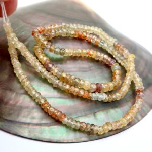 Gorgeous All New Multi Color AAAAA Rare Vietnam Faceted Rondelle Zircon Beads - 76.80 cts - 17.00" FULL STRAND