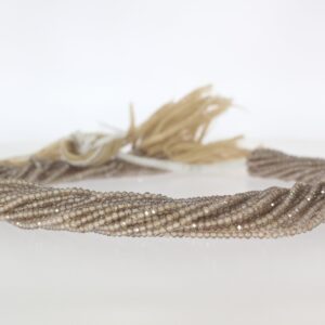 Natural Light Brown Zircon Micro Faceted Beads , Roundelle 2.10 Mm Approx , 13 Inch Strand