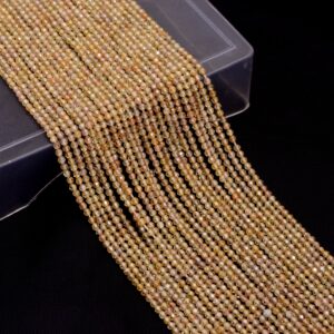 Natural Yellow Zircon Rondelle 2mm-2.5mm Faceted Beads | 13inch Strand | Aaa+ Brown Zircon Semi Precious Gemstone Loose Beads For Jewelry Natural Yellow Zircon Rondelle 2mm-2.5mm Faceted Beads | 13inch Strand | Aaa+ Brown Zircon Semi Precious Gemstone Loose Beads For Jewelry