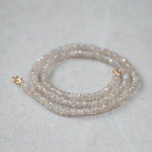 Zircon necklace | AAA+ zircon necklace | beaded zircon jewelry | [dip] natural zircon beaded necklace for women W