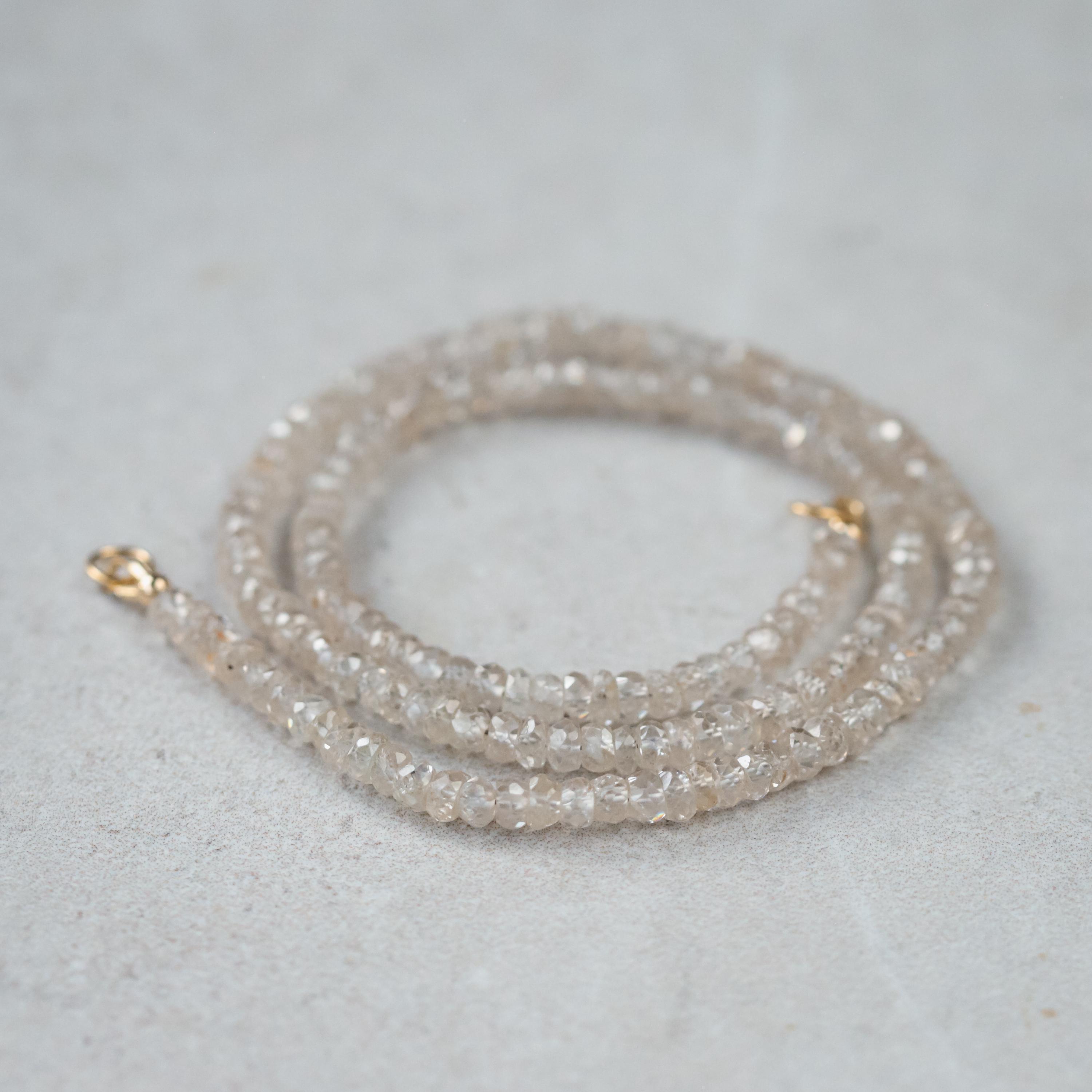 Zircon Necklace | Aaa+ Zircon Necklace | Beaded Zircon Jewelry | [dip] Natural Zircon Beaded Necklace For Women W