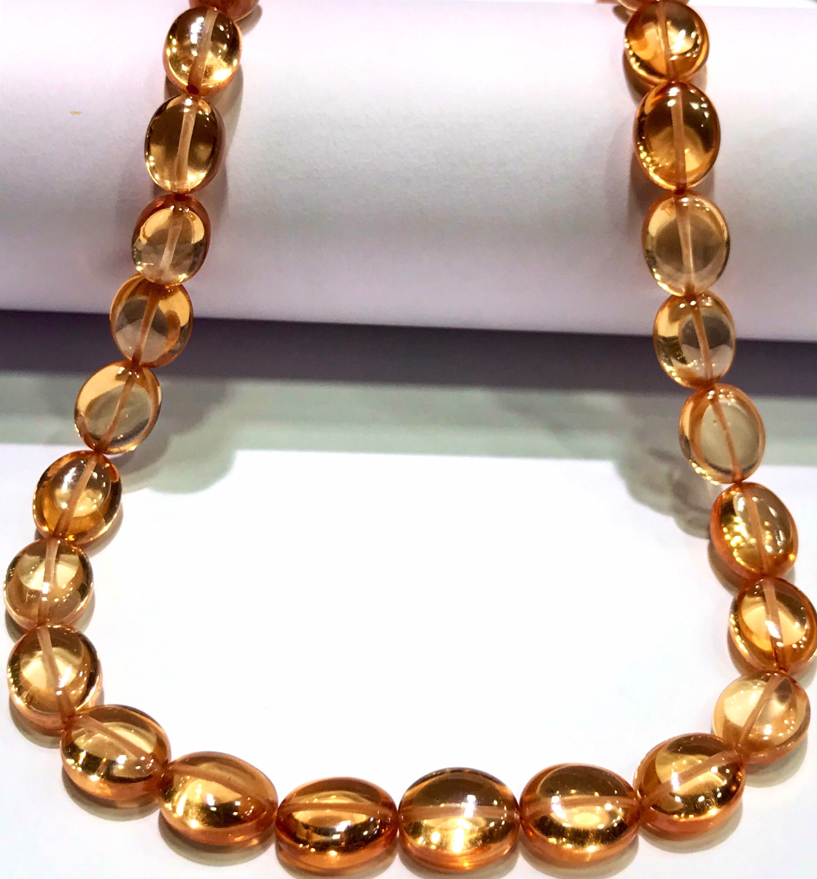 Aaa+ Gorgeous~~champagne Zircon Smooth Oval Shape Beads Natural Light Orange Zircon Oval Beads Zircon Gemstone Beads Wholesale Jewelry Beads