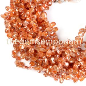 Brown Zircon Faceted Briolette Pears Shape Beads, Brown Zircon Pears Shape Beads, Brown Zircon Faceted Beads,multi Zircon Beads,multi Zircon