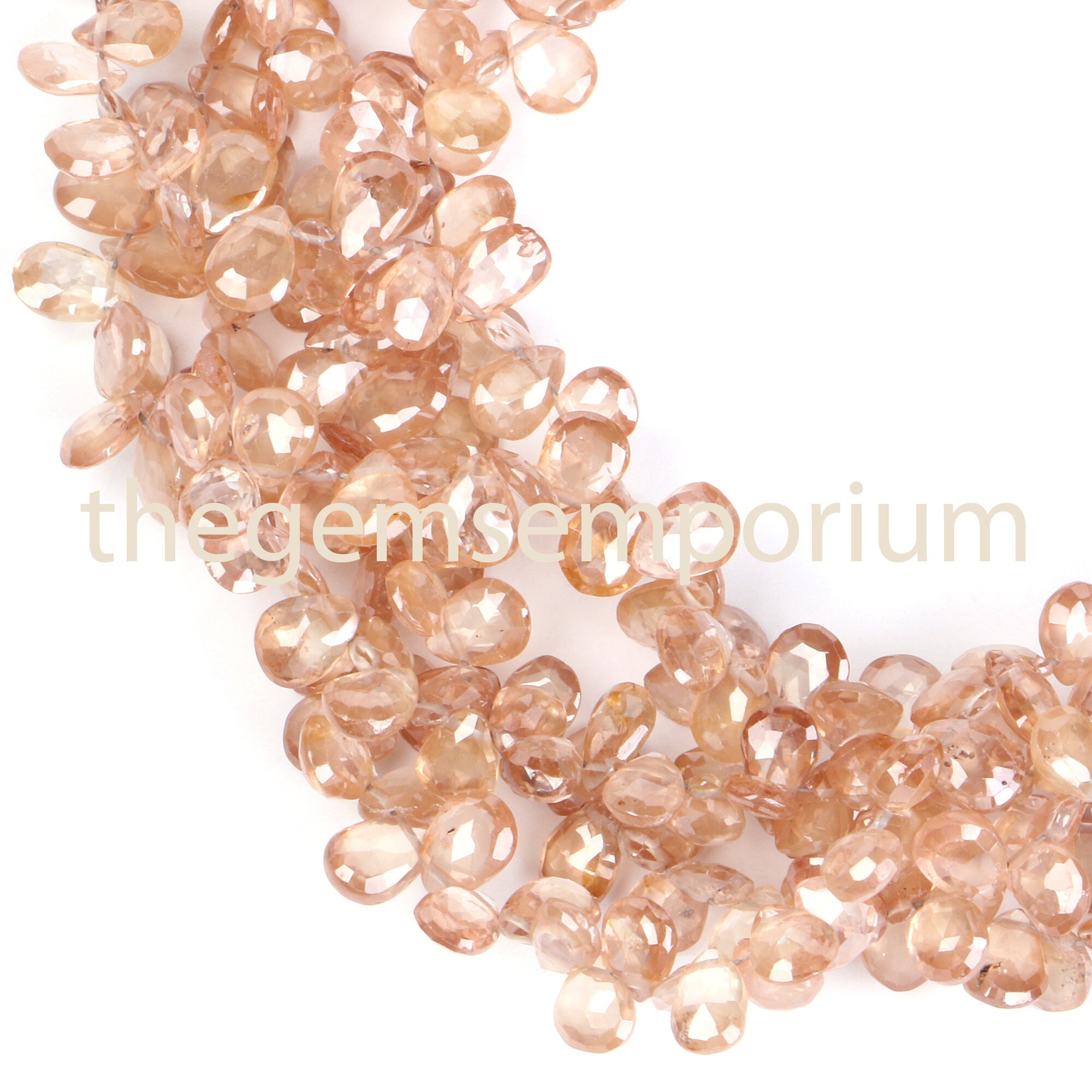 Brown Zircon Faceted Briolette, 4x6-5x7mm Pears Shape Beads, Brown Zircon Pears Shape Beads, Brown Zircon Faceted Beads,