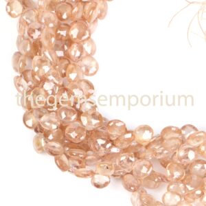 Brown Zircon Faceted briolette heart shape beads, brown Zircon heart shape beads, brown Zircon Faceted beads,Multi Zircon beads,Multi Zircon