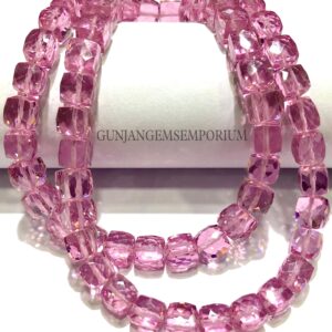 Fairy Pink Zircon Beads AAAA++ BEAUTIFUL~~Zircon Faceted Cube Beads Natural Zircon Square Beads Faceted Zircon Gemstone Beads Jewelry Rarest