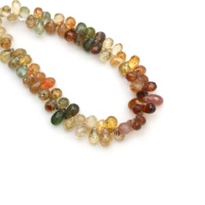 Golden Zircon Faceted Drops Beads, Natural Yellow Zircon Briolette Drops Gemstone Beads, Sparkling Drops Cut Beads For Fine Jewelry Making